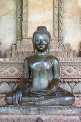 Buddha statue around Phra Kaew Pavilion, Vientiane