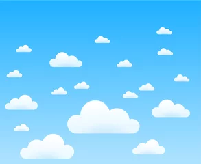 Rolgordijnen Cloud opslag © vitavalka