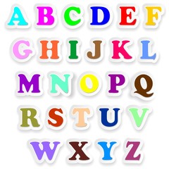 Alfabeto Lettere Maiuscolo Stickers Alphabet Letters Uppercase