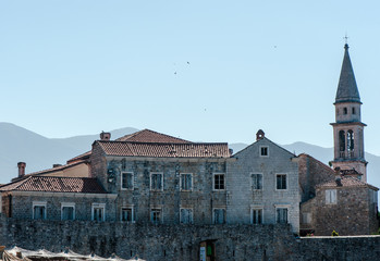 Fototapeta premium old city in mounteins near water