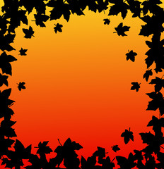 Autumn frame and autumn backgrounds with leaves