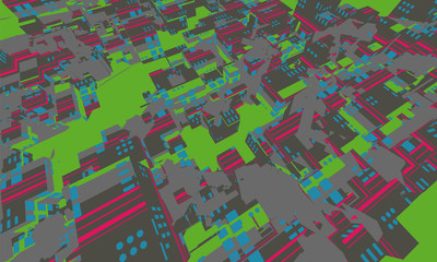 vector abstract concept eco city architecture