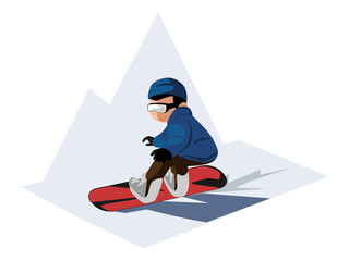 snowboarding boy