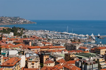 Naklejka premium Sanremo city and harbour view, Italy