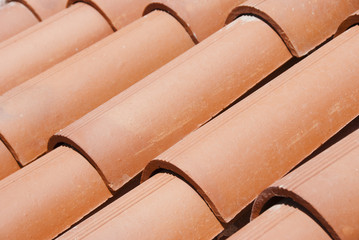 red clay roof tiles