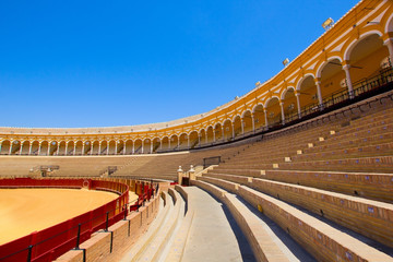 seats of bullfight arena,  Sevilla, Spain