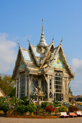 Fototapeta premium Buddhist temple of Mirrors, Sattahip, Thailand