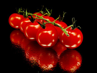 bunch of fresh cherry tomato