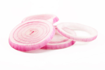 Red onion slice rings
