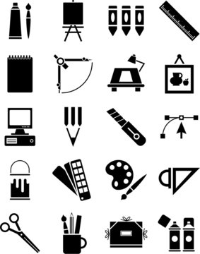 Icons of graphic and plastic arts