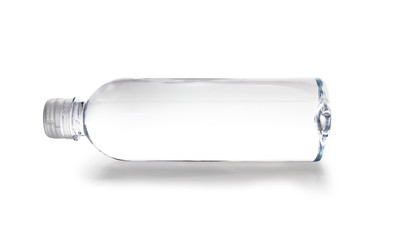 Clear, plastic water bottle