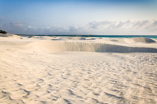 White sand dune