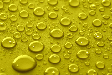 Yellow water drops
