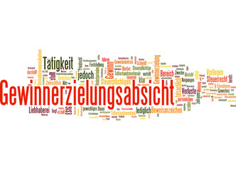 Fototapeta premium Gewinnerzielungsabsicht