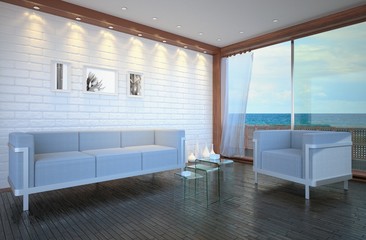 Living Room with Ocean View