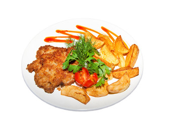 roasted beef with chips

