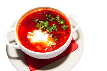 traditional russian borsch