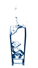 water splash in glass