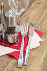 Salt- and Peppershaker with cutlery