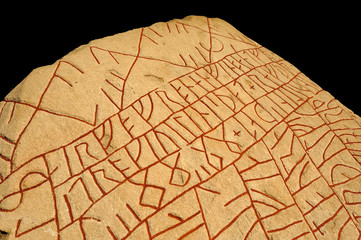 Famous runic inscription from the 9th century, Sweden
