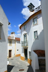 Narrow street in Constancia, Portugal