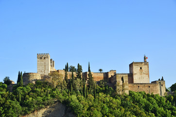 Fototapeta na wymiar Widok Alcazaba, Alhambra, Granada