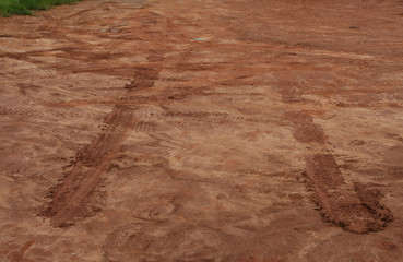 Ground has line by car