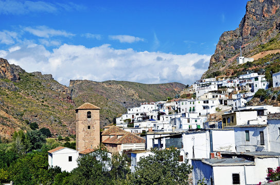overview of small Moorish village in La Alpujarra