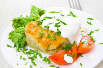 potato pancake stuffed with meat