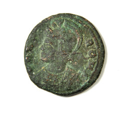 Ancient Roman coin. Allegory.