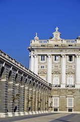 Detail of Royal Palace in Madrid. Spain