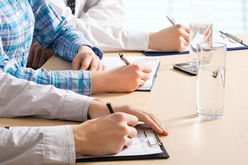Business people hands