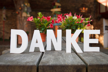 Danke mit Blumen