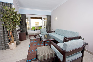 Lounge in a hotel suite