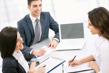 Fototapeta premium Business team working on their business project