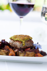 überbackener Kalbsrücken