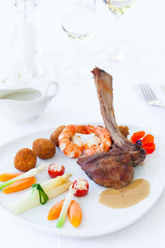 Kotlett mit Gambas