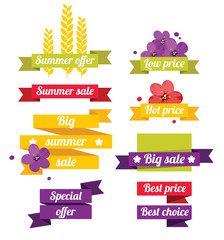 Summer sale labels