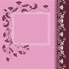 Background with flowers and ornaments floral