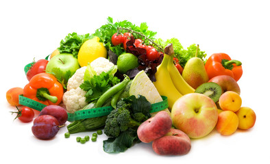 Fresh, bright fruit and vegetables, healthy food