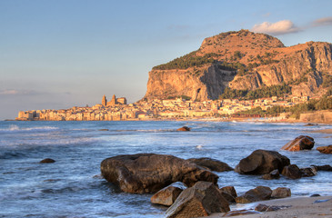 Cefalu rock and historical town