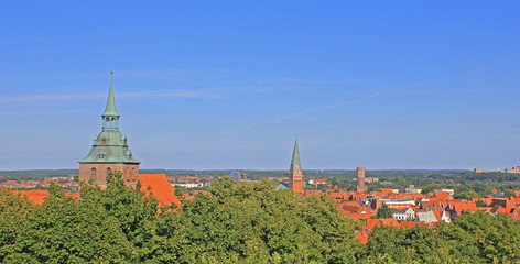 Blick vom Kalkberg auf Lüneburg (Niedersachsen)