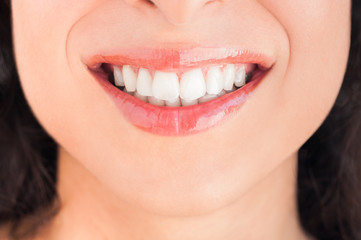 Girl smiling with white teeth