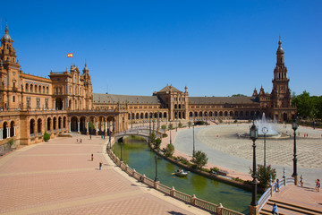 Naklejka premium view of Plaza de Espana, Sevilla, Spain
