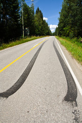 Tire tracks