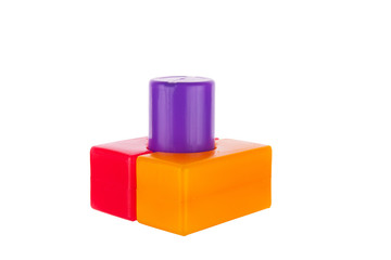 Colorful toy contruction plastic blocks