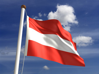 Austria flag (with clipping path)