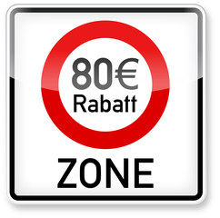 80 Euro Rabatt-Zone (3D)