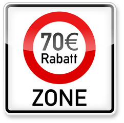70 Euro Rabatt-Zone (3D)