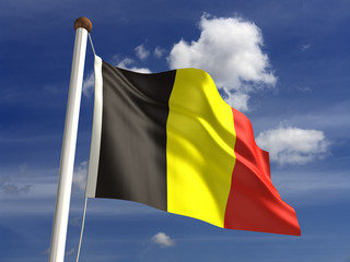 Belgium flag (with clipping path)